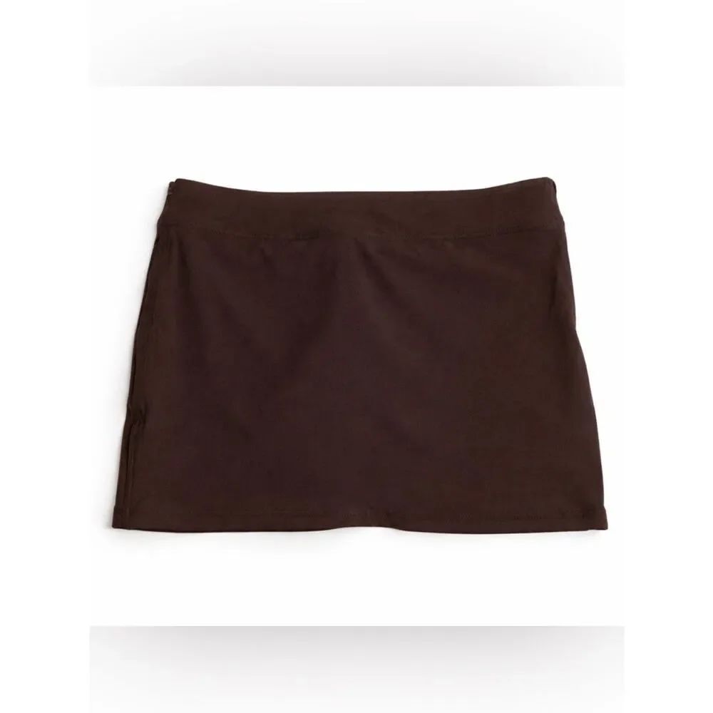Athleta Women’s Brown Skort Size 8 Performance Stretch Activewear Built-In Short